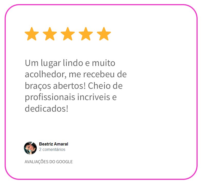 Avaliação Google Clinica Ancre